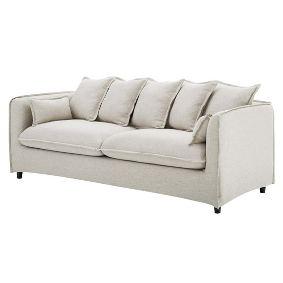 Sofa, Fabric, Beige, Modern Contemporary Urban Design, Living Lounge Room Hotel Lobby Hospitality