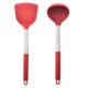thumbnail image 1 of Juego de utensilios de cocina de 2 piezas, utensilios de cocina de silicona, mango de acero inoxidable, para cocinar, rojo Namotu CPB-US-YYM824-6, 1 of 5