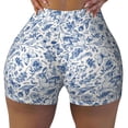 thumbnail image 2 of Balery Rabbit And Butterfly Pantalones cortos de entrenamiento estampados para mujer, sin costuras, ajustados, para gimnasio, yoga, correr, deportes, ejercicio activo, fitness.-XX-Large, 2 of 8