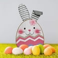 thumbnail image 2 of Rustic Wood Easter Rabbit Décor Standing Easter Home Decor Spring Easter Bunny Egg Decor Family Mantel Decor, 2 of 6