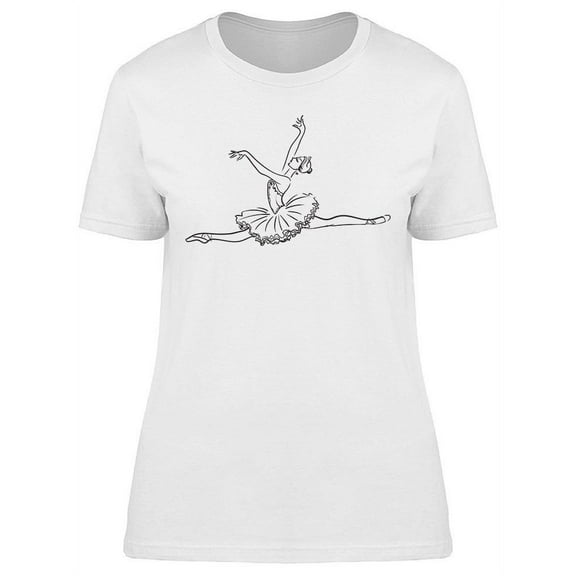 Beautiful Jumping Ballerina T-Shirt Women -Image by Shutterstock, Female Medium