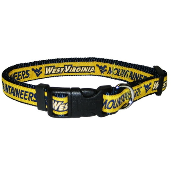 Pets First College West Virginia Mountaineers Pet Collar, 3 Sizes Available, Sports Fan Dog Collar - Medium