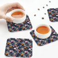thumbnail image 7 of Pofeuu Hawaiian Style Print Leather Coasters Set of 6, Round Cups Mugs Mat Pad for Home Kitchen Heat Resistant Drink Coasters,Square, 7 of 7