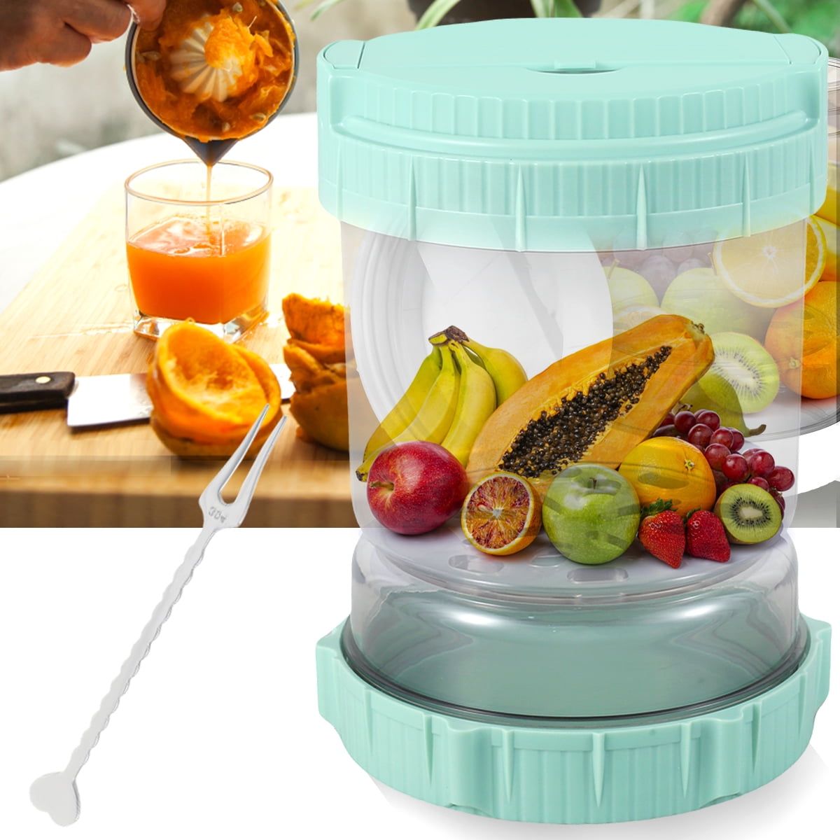 UDIYO Pickle and Olive Hourglass Jar with Strainer for Pickle Juice  Separator from Wet and Dry Food grade ABS Lid and BPA Free Hourglass Pickle  Jar for Airtight Food Storage 