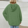 thumbnail image 5 of BFHHYA Kids Girls Ribbed Knit Hooded Sweatshirt Drop Shoulder Long Sleeve Pullover Casual Basic Top for Daily Commutes (4-14Y), 5 of 7