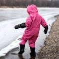 thumbnail image 2 of JAN & JUL Girls Rain Suit, Waterproof Coverall for Kids (Puddle-Dry: Watermelon Pink, Size: 5T), 2 of 5