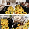 thumbnail image 5 of Area Rug for Living Room, Sunflowers Non-Slip Indoor Ex Large Carpet for Bedroom/Dining Room, Yellow Summer Botanical Elegant Pastoral Washable Low-Profile Rectangle Floor Runner Rugs - 8 x 10 Ft, 5 of 8
