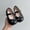 Black, variant on Rvasteizo Girls Flats Solid Bow Classic Style Casual Princess Summer Shoes
