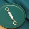 thumbnail image 6 of Luxury Portable Bag Accessory Short Handbag Parts Imitation Pearl Bag Extension Chain Pearl Purse Handle Pearl Shoulder Strap Crossbody Bag Belt WHITE HEART BUCKLE, 6 of 8