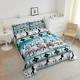 thumbnail image 3 of Aztec Comforter Set African Tribal Horse Printed Bedding Set,Farm Animals Duvet Insert Ethnic Tribe Arrow Dream Catcher Quilt Twin,Southwest Native Exotic Nordic Style Room Decor, 3 of 6