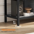 thumbnail image 4 of 58-pulgada mesa de TV con almacenamiento - mid-century moderno entertainment center con adjustable legs, suitable para up to 65-pulgada tvs y abiertos estantes para sala de estar y dormitorio, 4 of 8