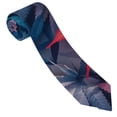 thumbnail image 3 of Fotbe Red And Blue Leaves Corbata Clásica para Hombre con Estampado – Corbata de Seda Jacquard Tejida, para Negocios, Bodas y Eventos Formales, 3 of 7