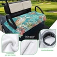 thumbnail image 5 of Golf Cart Seat Covers for 2 Seater,Brown Sea Turtle Coastal Microfiber Cart Seat Towel Blanket,Teal Summer Beach Coral Nautical Absorbent NonSlip Bench Seats Protector for Golf Course 51"x31", 5 of 9