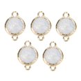 thumbnail image 3 of 5 piezas de suministros para manualidades, conector de cabujón , dijes, colgantes para manualidades, accesorios para joyas, accesorios pa Blanco Macarena Colgante de dijes de conectores, 3 of 8