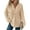Apricot, variant on SIEANE Women's Hoodie Oversized Waffle Knit Tops Henley Casual Shirts Long Sleeve V Neck Solid Color Casual Tunic Sweatshirt S-2XL