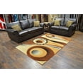 thumbnail image 3 of PREMIUM 3D Hand Carved Modern 2x7 2x8 Runner Rug Contemporary 1504 Orange Beige, 3 of 10