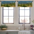 thumbnail image 3 of LALILO Kitchen Curtain Valance Beautiful Mountain Rod Pocket Window Curtain 52"x 18" Set of 2, 3 of 5