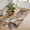 thumbnail image 4 of Boho Modern Abstract Runner Rug 2x6 Machine Washable, Non-Slip Backing, Soft Low Pile Faux Wool Carpet for Kitchen Entryway Hallway, 4 of 9