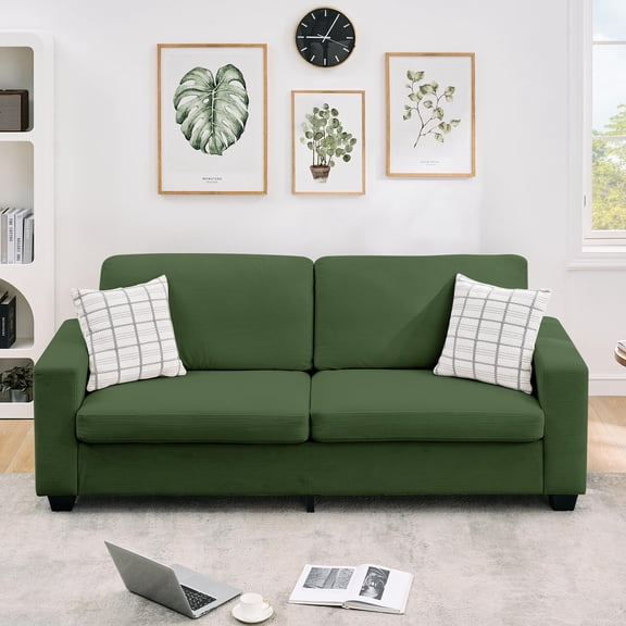Panapinka Modern 2 Seat Cloud Loveseat Sofa 83 Inch, Comfy Corduroy Love Seat Couch with Washable Cover and Wide Armrest, Small Couch for Bedroom Office Apartment Living Room