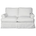 thumbnail image 5 of Slipcovered Loveseat - Comfortable Living Room Sofa with Removable Covers, 5 of 6