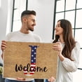 thumbnail image 4 of Qocolhg 4th of July Patriotic Alphabet Front Door Mat, Independence Day Decoration Non Slip 26 Letter Welcome Doormat for Indoor Entrance, Memorial Day Floor Rugs for Home, 16x24 inch Clearance, 4 of 5