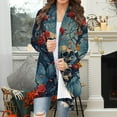 thumbnail image 2 of JSheng Halloween Cardigan Tops for Women Ladies Casual Long Sleeve Festival Printed Comfy Cardigans Coat, 2 of 5