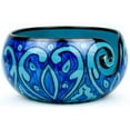 thumbnail image 3 of Nagina International Ceramic Attractively Hand Painted Gorgeous Stoneware Yarn Ball Storage Bowl with Innovative Dispensing Curl | Knitting & Crochet Accessions (Large, Deep Water Blue), 3 of 3