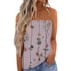 thumbnail image 1 of Gibobby Camiseta sin tirantes Bandeau para mujer, camiseta informal sin mangas para vacaciones de verano, camiseta holgada para vacaciones, blusa, camiseta sin mangas para mujer(Rosa,XG), 1 of 5
