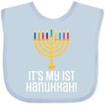 thumbnail image 3 of Inktastic 1st Hanukkah Menorah Childs Boys or Girls Baby Bib, 3 of 4