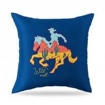 Mainstays 16 in x 16 in Texas Desert Outdoor Pillow, Royal