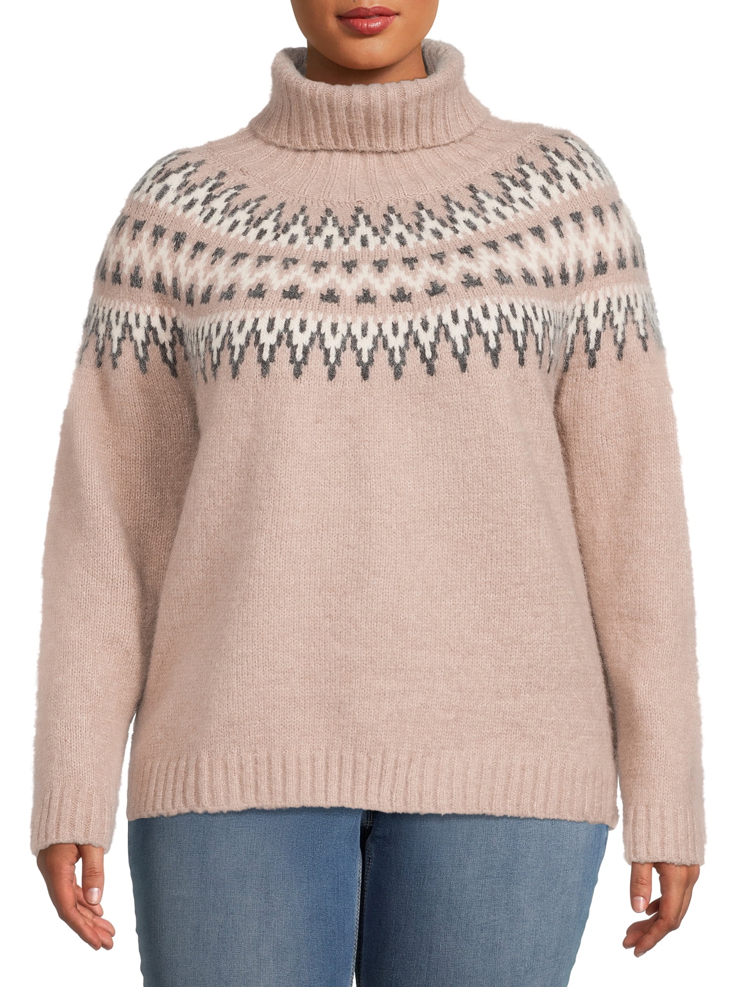 plus fair isle sweater