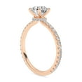 thumbnail image 4 of AFFY 1.40 Carat (ctw) Solitaire Engagement Ring For Womens, Round Lab Created Moissanite Stackable Promise Ring For Her In 10k Solid Rose Gold | VVS1 Quality Ring Size-7, 4 of 5