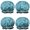 Cartoon Traffic Vehicles, variant on Shower Caps,Cartoon Construction Vehicles Trees Waterproof Shower Cap for Women 4 Pieces,Double Reusable Hair Cover for Shower PEVA Elastic Stretch Hem
