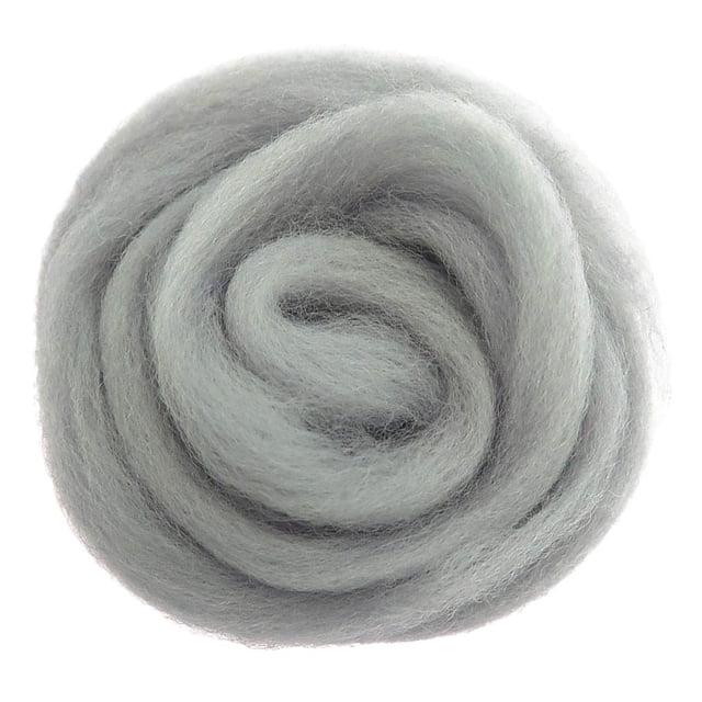 10g Soft Wool Roving Felting Wool for DIY Needle Felting Craft Grey
