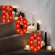 thumbnail image 3 of Decoraciones de Halloween para interiores: 4 letras LED iluminadas, letreros de marquesina con la frase Boo y Ghost para decoración de pared de cocina y sala de Halloween, letras de marquesina de, 3 of 5