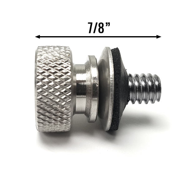 Small Chrome Billet Aluminum Knurled Seat Bolt for 96-2018 Harley Rock Star GB 