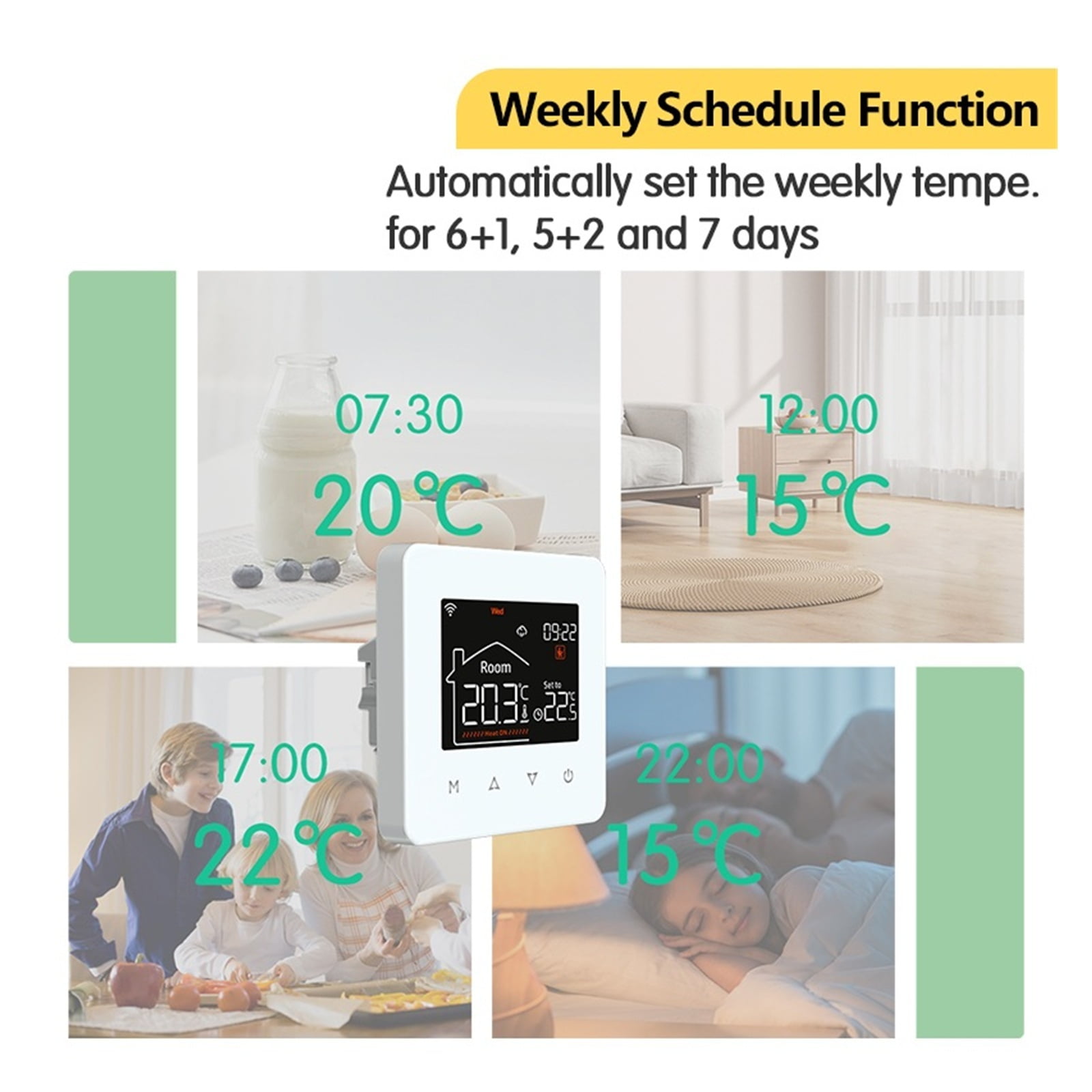 Smart Home Thermostat Water Electric Warm Heating Gas Boiler WiFi Temperature Remote Controller