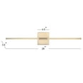 thumbnail image 6 of JONATHAN Y Makena 28" Modern Minimalist Dimmable Integrated LED Metal Wall Sconce, Brass Gold, 6 of 6