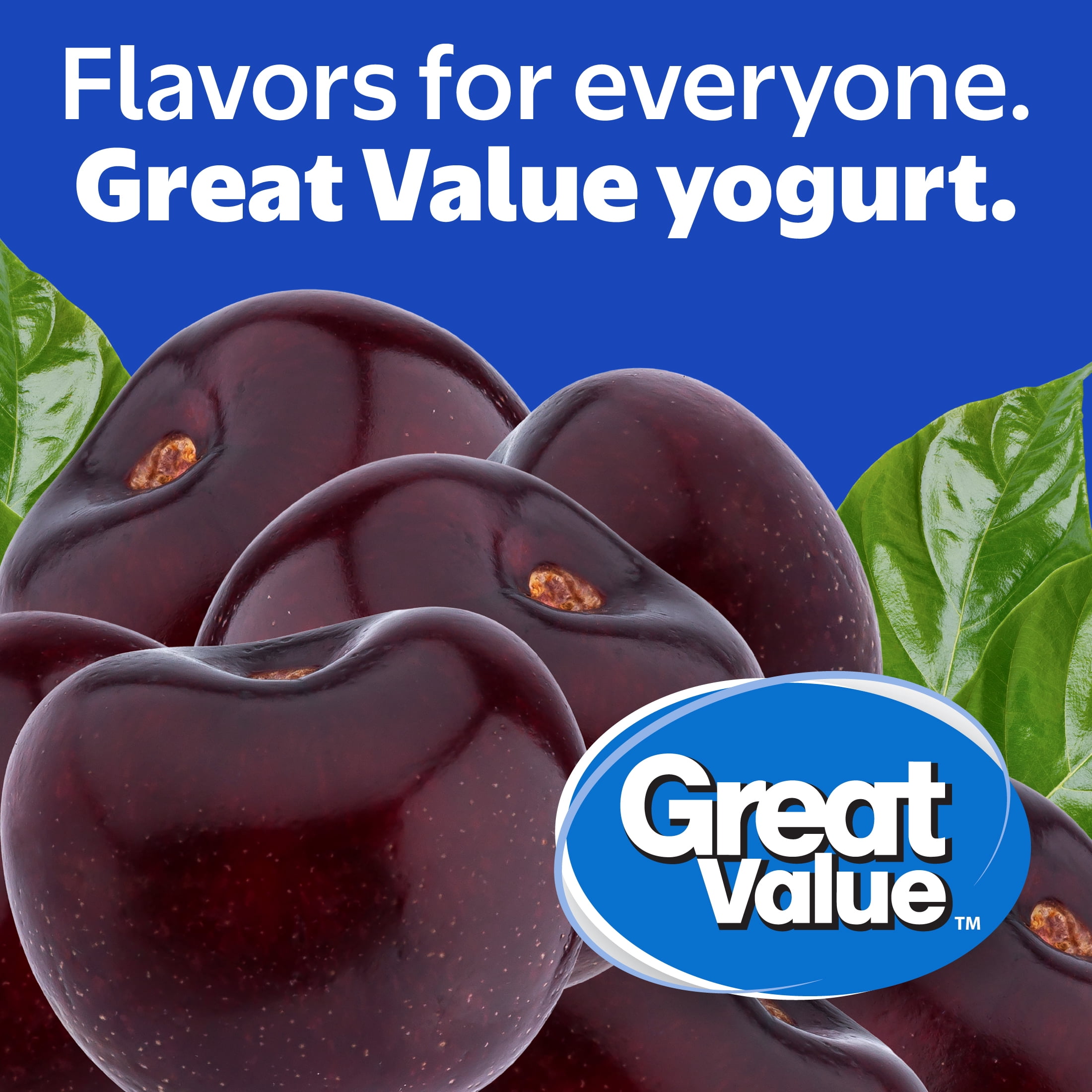 Great Value Black Cherry Nonfat Greek Yogurt, 5.3 oz Individual Cup