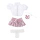 thumbnail image 2 of Accesorios para trajes de muñecas para niñas a escala 1:6, accesorios de decoración para muñecas, camisa de muñeca, falda plisada Rosa, 2 of 6