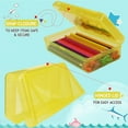 thumbnail image 4 of Double Layer Large Capacity Pencil Box,Plastic Translucent Pencil Box, Hard Pencil Cases with Snap-Tight Lid for Pens, Pencils, Office Supplies,Art Supplies,Medium-sized,1 Pack,Yellow, 4 of 7