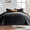 Black, variant on 3-Piece Printed Quilt Set - Full/Queen Size - Lightweight Reversible Bedding Coverlet Set for All Season (Classic Paisley Pattern), Full/Queen (90x96 inch | 2 Pillow Shams)