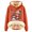 Orange, variant on Womens Christmas Sweatshirt Christmas Cute Deer Print Women'S Fall Winter Velvet Thickened Warm Cardigan Hooded Hoody Hoodies for Women Beige L