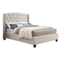 thumbnail image 3 of Miekor Furniture Astral 3-Piece Upholstered Bedroom Set, Tufted Wingback Bed with Two White Nightstands B5A8011, 3 of 9