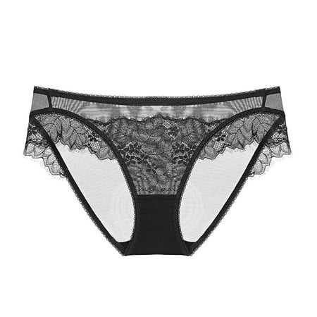 HHH Women s Sexy Transparent Lace Large Size Low Waist Briefs
