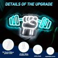 thumbnail image 6 of UPONRAY Weightlifting Neon Signs, 13.7"*6.9" Dimmable & USB-Powered LED Neon Light, Stylish Wall Decor for Gym, Fitness Center, Home, Bar, Man Cave, 6 of 6