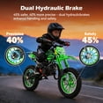 thumbnail image 5 of Gpower 49cc Dirt Bike for Kids 6-15,2-Stroke Gas Powered Mini Dirt Bike,1.5L Fuel Capacity,1-Seater,Green, 5 of 7