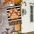 thumbnail image 3 of Fall House Flag 28 x 40 Inch Double Sided Dog Paw Black Stripes Autumn Leaf Holiday Welcome Yard Burlap Large Flag Seasonal Outside Mailbox Outdoor Decoration, 3 of 6