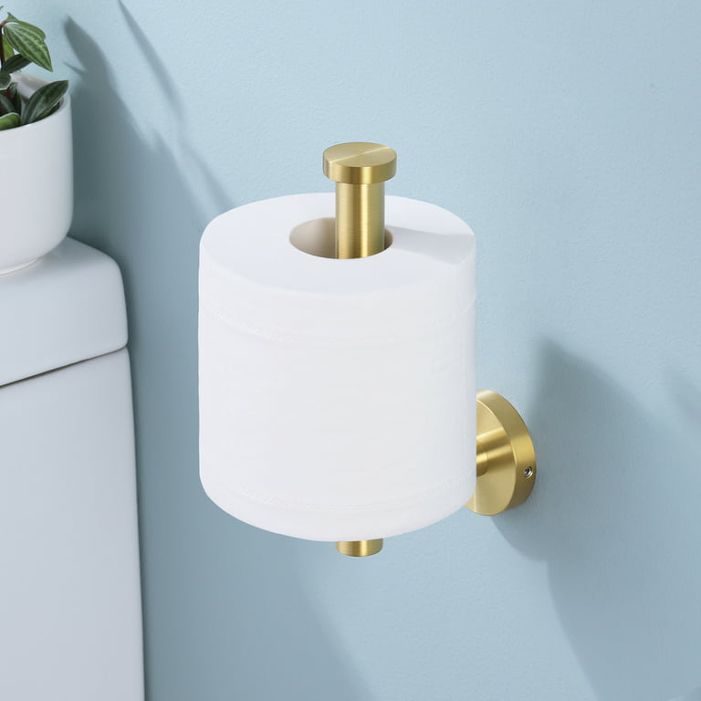 Wall Mounted Toilet Paper Holder in Brushed Gold