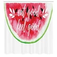 thumbnail image 3 of Ambesonne Saying Shower Curtain, Watercolor Watermelon, 69"Wx70"L, Pink Black, 3 of 5